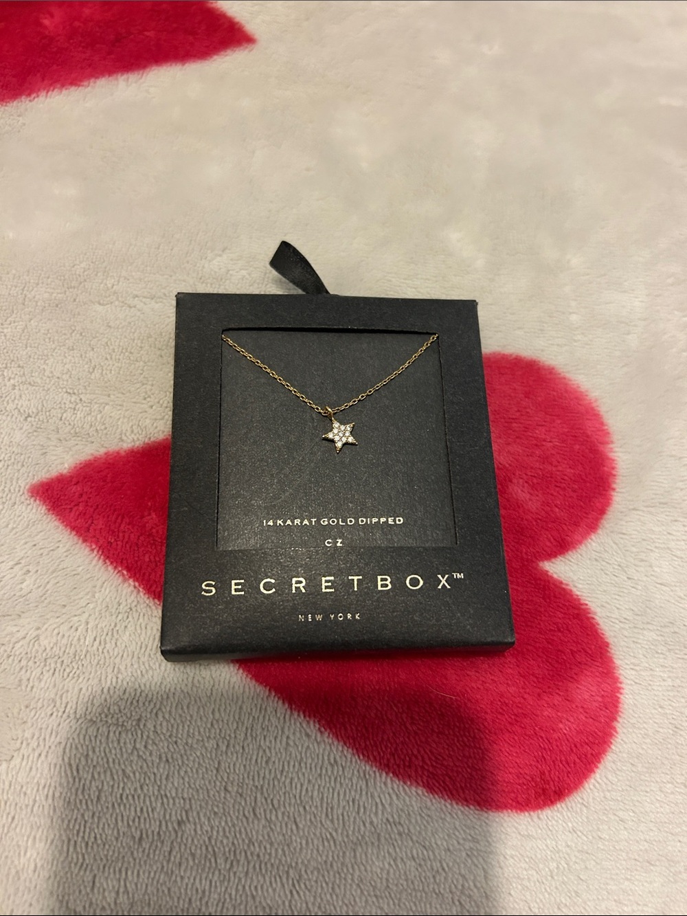 New York Gold Star CZ Necklace - Gold